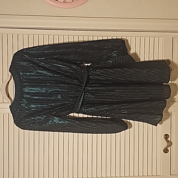 ModCloth Your Time To Shine Dress Metallic Emerald Green Size Medium - Picture 6 of 8